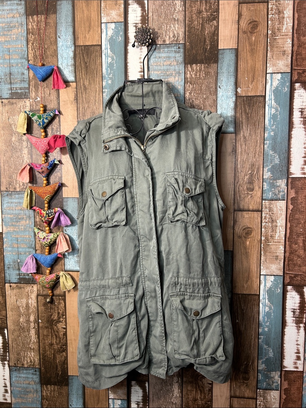 Tinsel Utility Field Vest in Sage Green